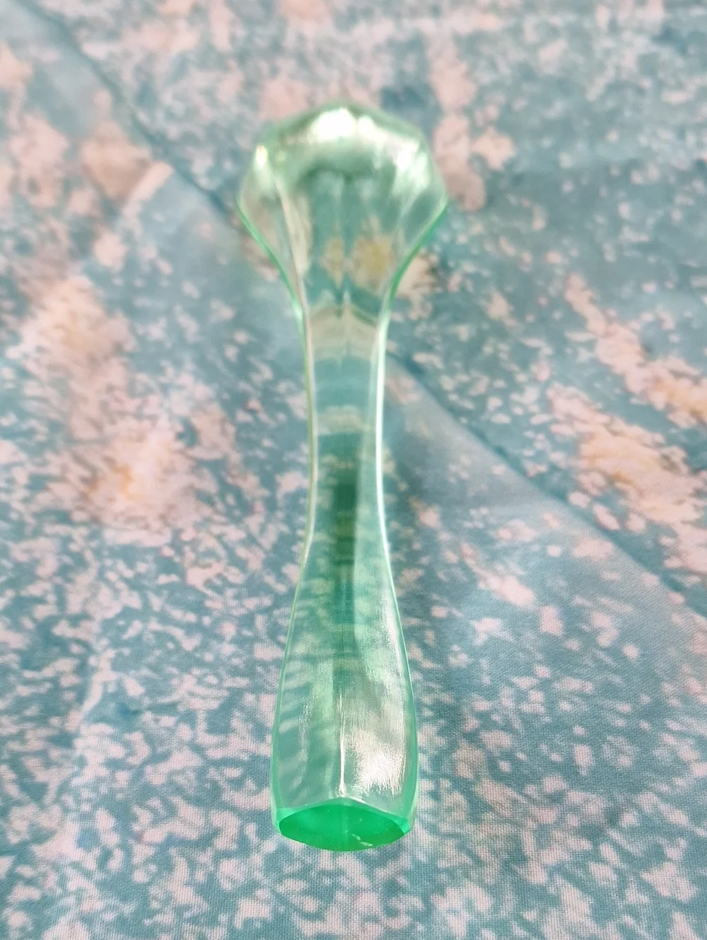 Uranium Translucent Green Glass Spoon